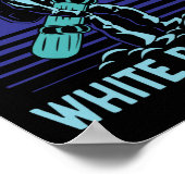 Poster Snowboard Snowboard Équipement Je Vis Pour White P (Coin)