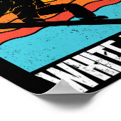 Poster Snowboard Snowboard Équipement Je Vis Pour White P (Coin)