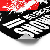 Poster Snowboard Snowboard Girlfriend Femme Mon coeur (Coin)