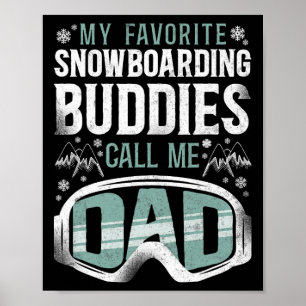 Poster Snowboard Snowboard Papa Vintage