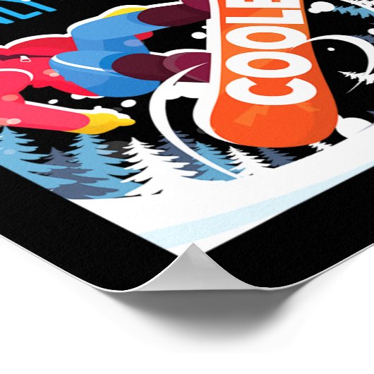 Poster Snowboard Snowboard Snowboard Comme Un Ski Sur (Coin)