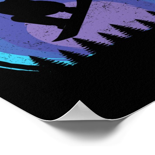 Poster Snowboard Snowboard Snowboard Silhouette Grun (Coin)