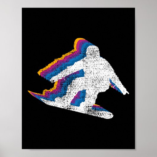 Poster Snowboard Snowboard Snowboardeur (Devant)