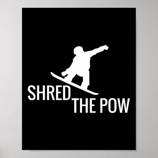 Poster Snowboard Snowboard T Shirt Shirt Shirt The Pow (Devant)