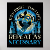 Poster Snowboard Snowboard Tourner à droite Tourner à gau (Devant)