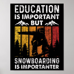 Poster Snowboard Snowboard Vintage Retro Education