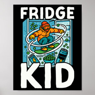Poster Snowboard Snowboard Vintage Rétro Réfrigérateur En