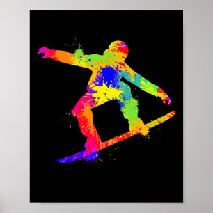 Poster Snowboard Snowboardeur Snowboard Garçons Enfants H