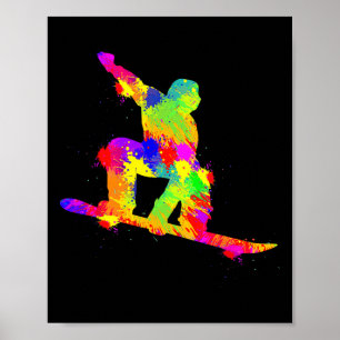 Poster Snowboard Snowboardeur Snowboard Garçons Enfants H