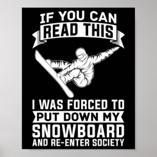 Poster Snowboard Sports d'hiver - Snowboard Snowboard