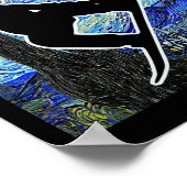 Poster Snowboard Starry Nuit Snowboard Van Gogh (Coin)