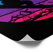 Poster Snowboard vintage Silhouette I Rétro (Coin)