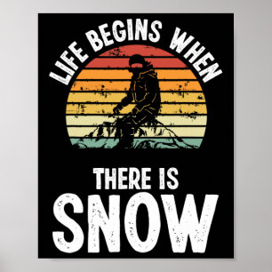 Poster Snowboard Vintage Ski Slope Retro Snowboar
