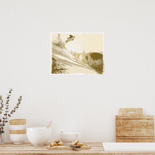 Poster SnowboardCoucher (Cuisine)