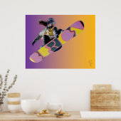 Poster Snowboarder Girl (Cuisine)
