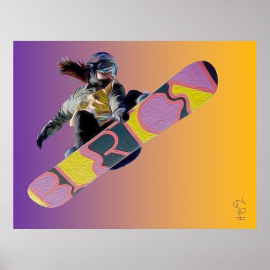 Poster Snowboarder Girl (Devant)
