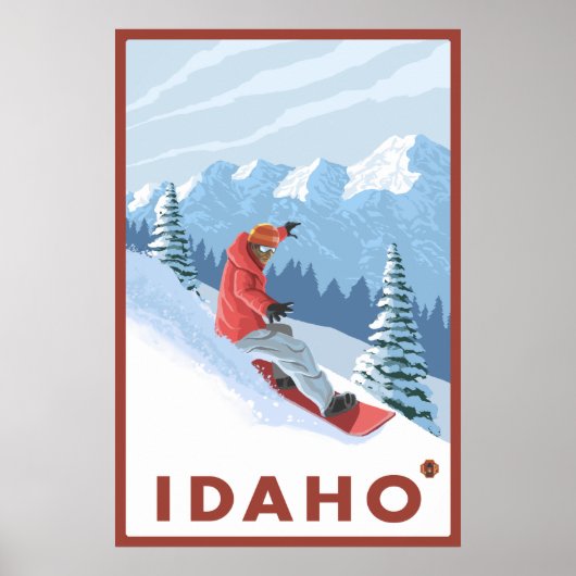 Poster Snowboarder Scene - Idaho (Devant)