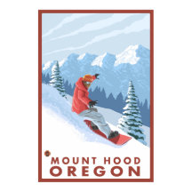 Snowboarder Scene - Mont Hood, Oregon