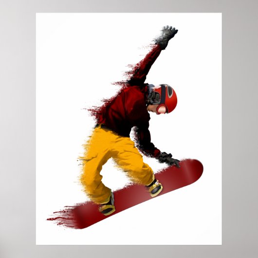 Poster Snowboardeur (Devant)