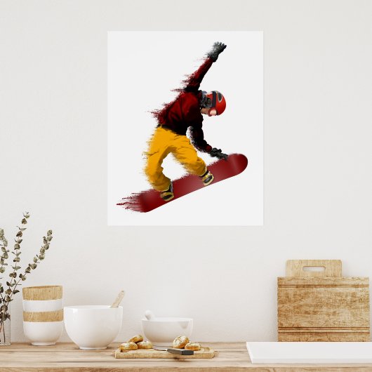 Poster Snowboardeur (Cuisine)