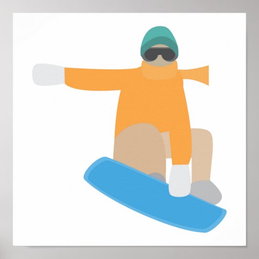 Poster Snowboardeur (Devant)