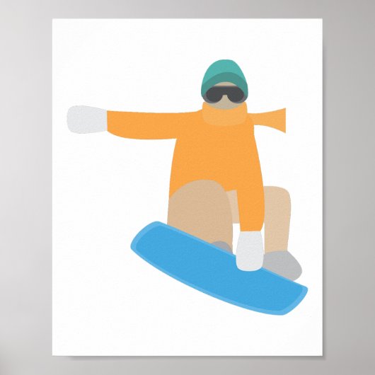 Poster Snowboardeur (Devant)