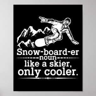 Poster Snowboardeur Définition Funny Snowboard Winter S