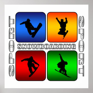Poster Snowboarding spectaculaire