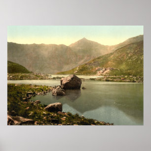 Poster Snowdon de Llyn Llydaw, Gwynedd, Pays de Galles