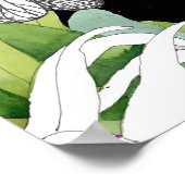 Poster Snowdrops & Orchidées : Motif noir croisé (Coin)