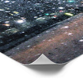 Poster Snowfall de la ville nocturne (Coin)