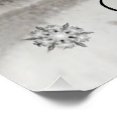 Poster Snowfall Snowflakes Noël noir blanc sketch (Coin)