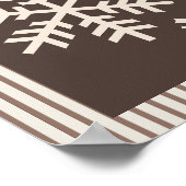 Poster Snowflake Brown Striped (Coin)