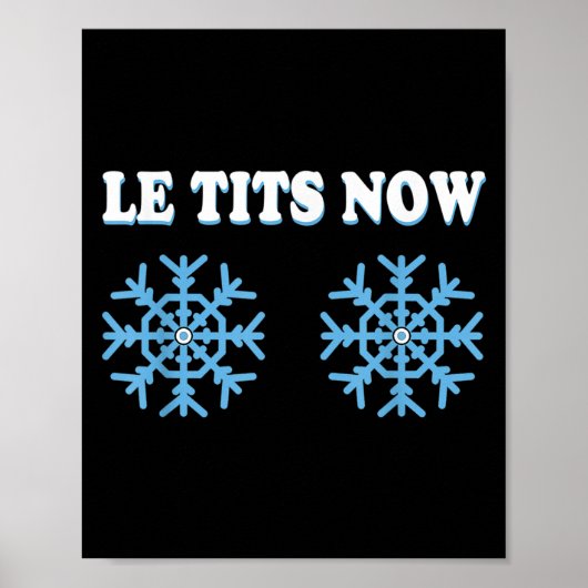 Poster Snowflake S Adult Joke Let It Snow Funny Christmas (Devant)