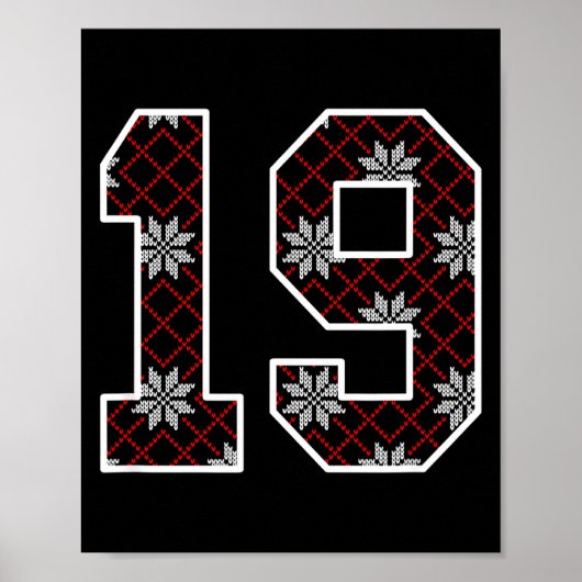 Poster Snowflake Ugly Christmas Number 19 Uniform #19 Jer (Devant)