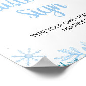 Poster Snowflake Winter Onederland Anniversaire Panneau p (Coin)