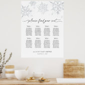 Poster Snowflakes Carte de siège Planche à mousse (Cuisine)
