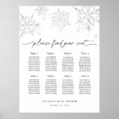 Poster Snowflakes Carte de siège Planche à mousse (Devant)