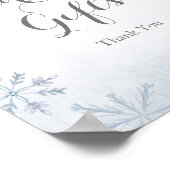 Poster Snowflakes d'hiver Cartes et signe cadeau (Coin)
