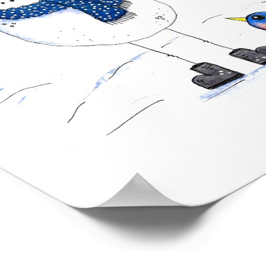 Poster Snowman à longue jambe (Coin)