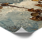 Poster Snowman and a Cardinal Oil Painting (Coin)