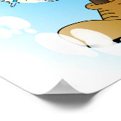 Poster Snowman avec Flèches de neige de Noël bleues (Coin)