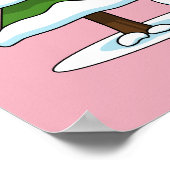 Poster Snowman avec Snowman Pine Tree (Coin)