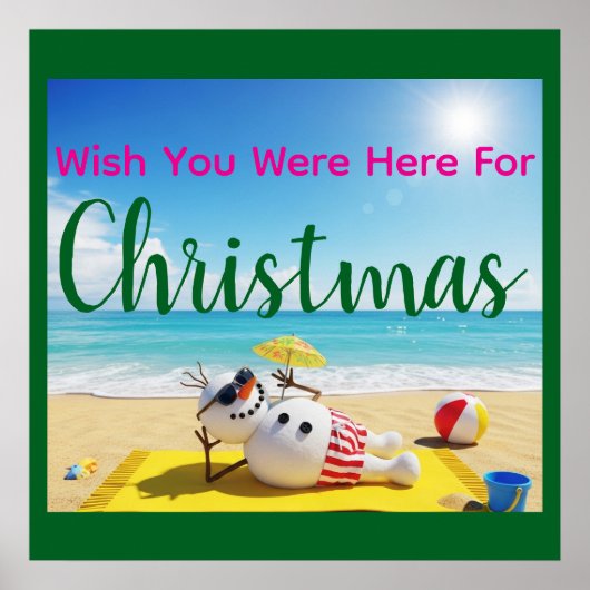 Poster Snowman bronzage (Devant)