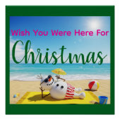 Poster Snowman bronzage (Devant)