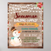 Poster Snowman Concours Concours de l'école flyer (Devant)