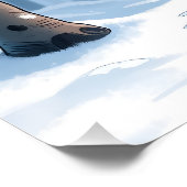 Poster Snowman dans la forêt froide avec foulard rouge (Coin)