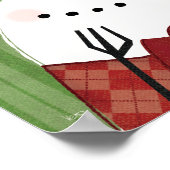 Poster Snowman de Noël avec chant d'oiseau (Coin)