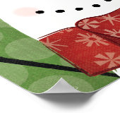 Poster Snowman de Noël avec oiseau (Coin)