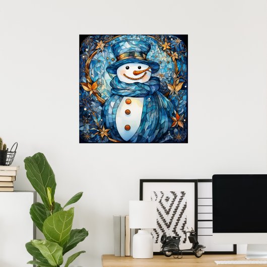 Poster Snowman en verre (Bureau à domicile)
